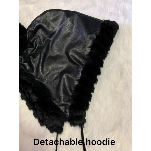 Nuage leather winter coat with fur inside - Picture 14 of 14